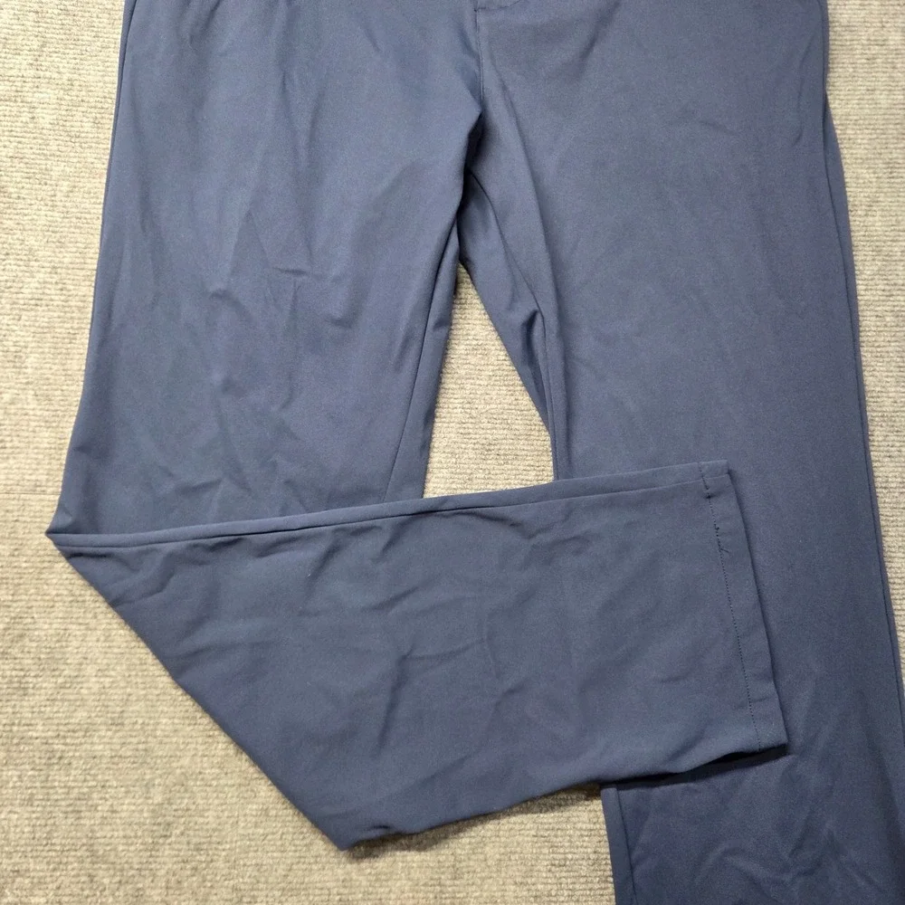 Talanes Mens Performance Golf Pants Navy Blue Flat Front Stretch Trousers 34x32